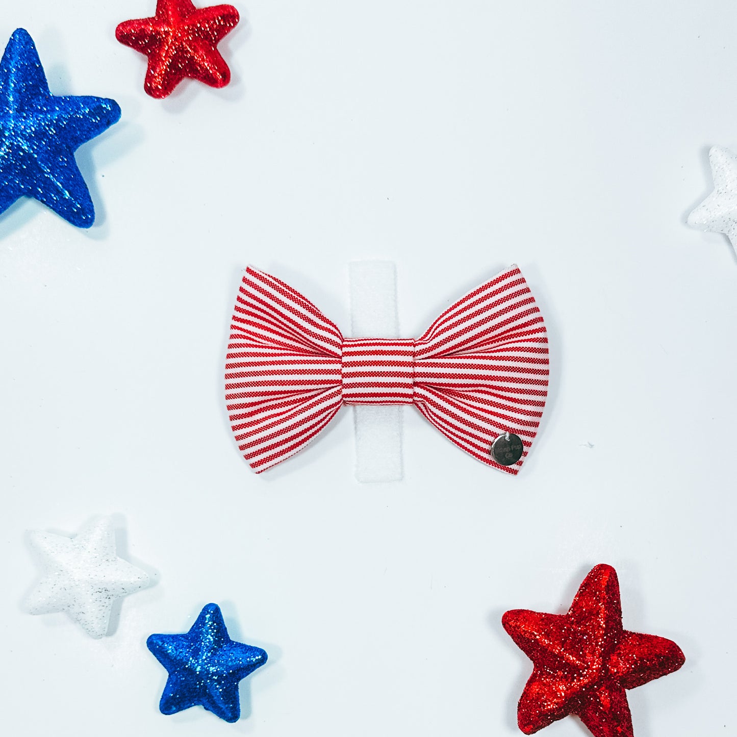 The “ Red white and cutie” bow tie w/ one Velcro piece