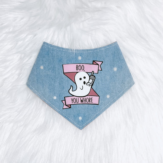 The “Boo you wh*re” Halloween pet bandana