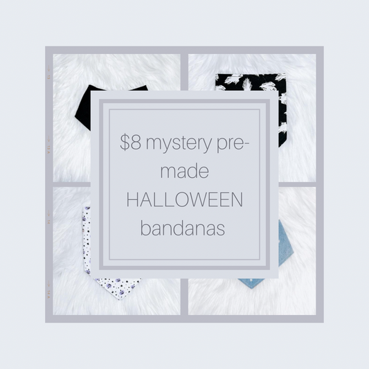 $8 mystery pre-made HALLOWEEN bandanas